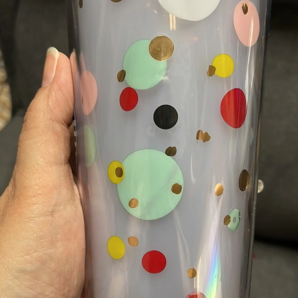 Starbucks Confetti Double Walled Be Joyful Tumbler with Straw